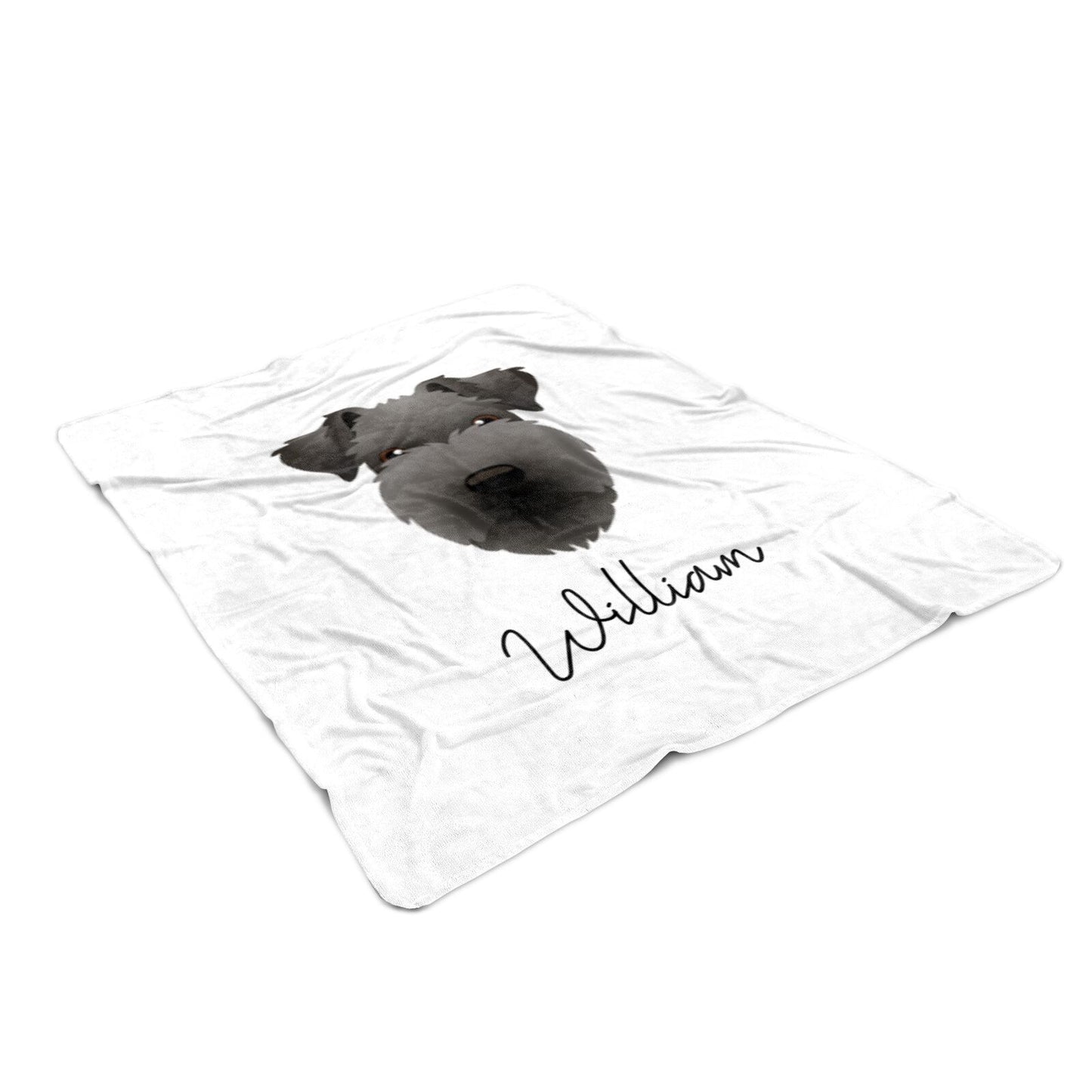 Lakeland Terrier Personalised Medium Fleece Blankets
