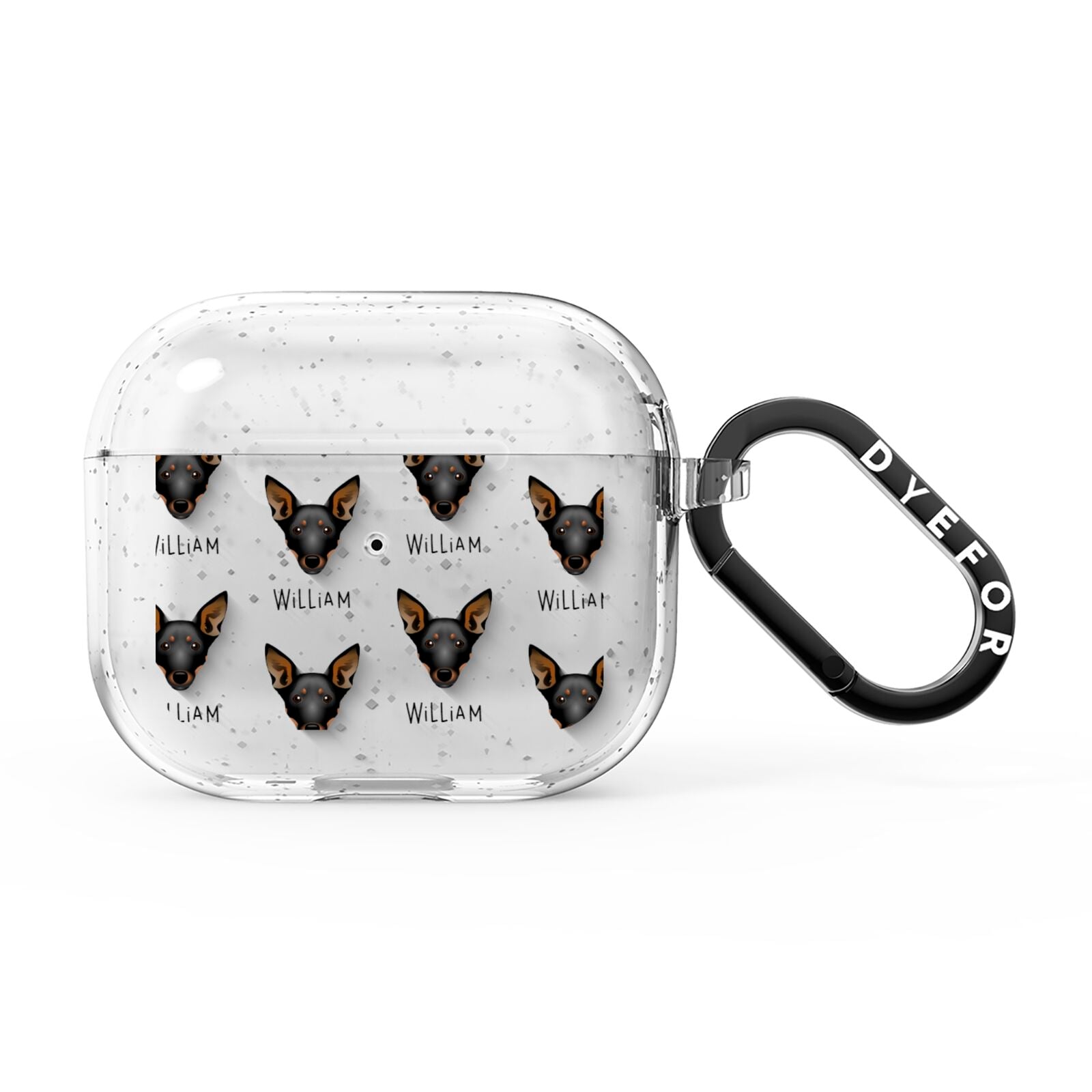 Lancashire Heeler Icon with Name AirPods Glitter Case 3rd Gen