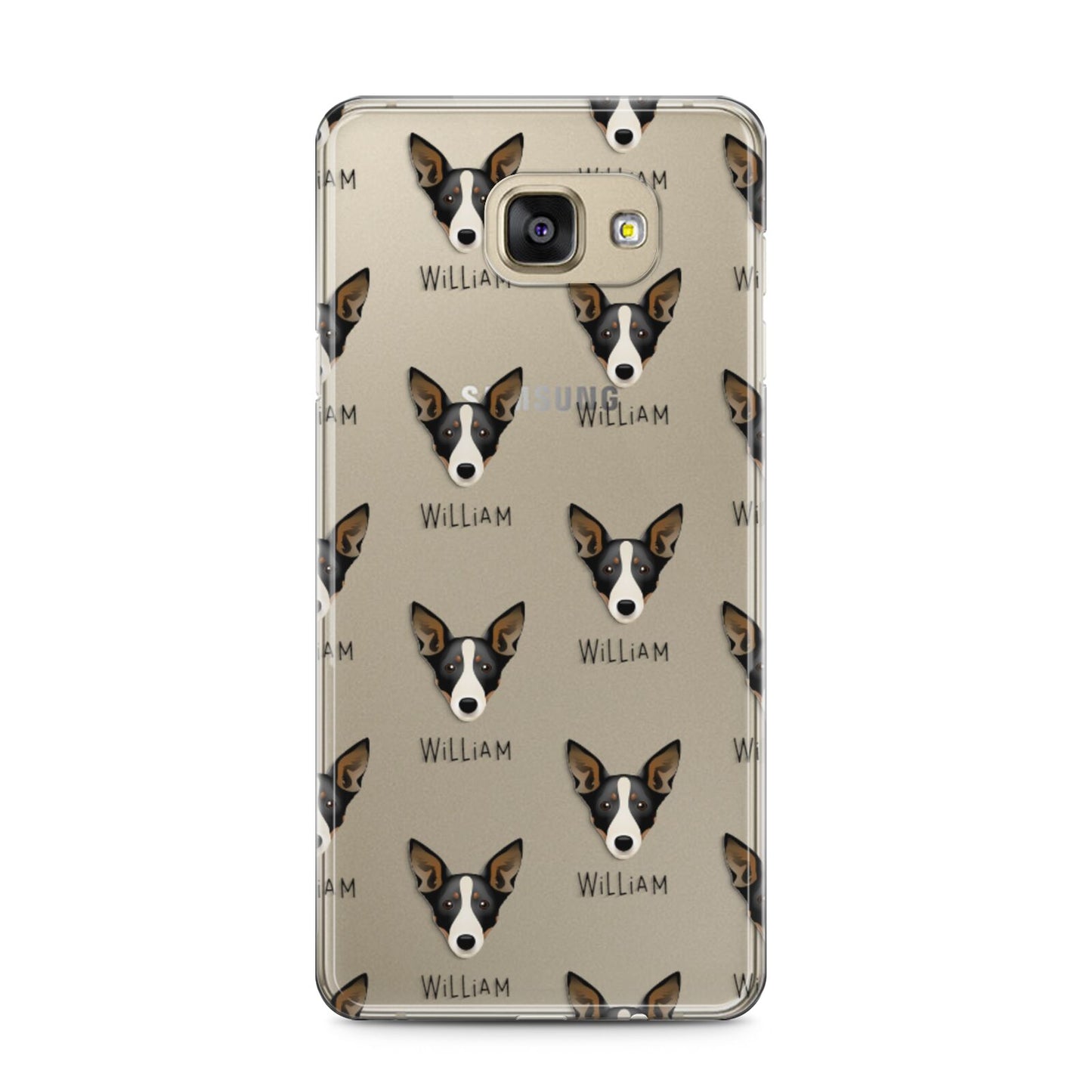 Lancashire Heeler Icon with Name Samsung Galaxy A5 2016 Case on gold phone