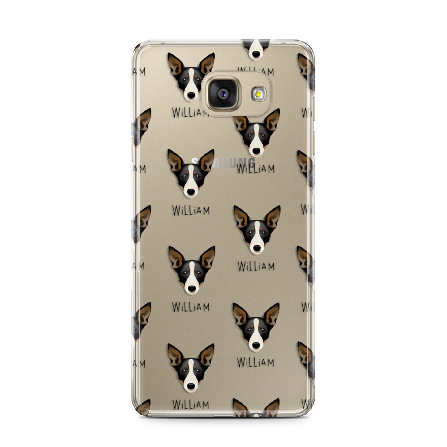 Lancashire Heeler Icon with Name Samsung Galaxy A7 2016 Case on gold phone