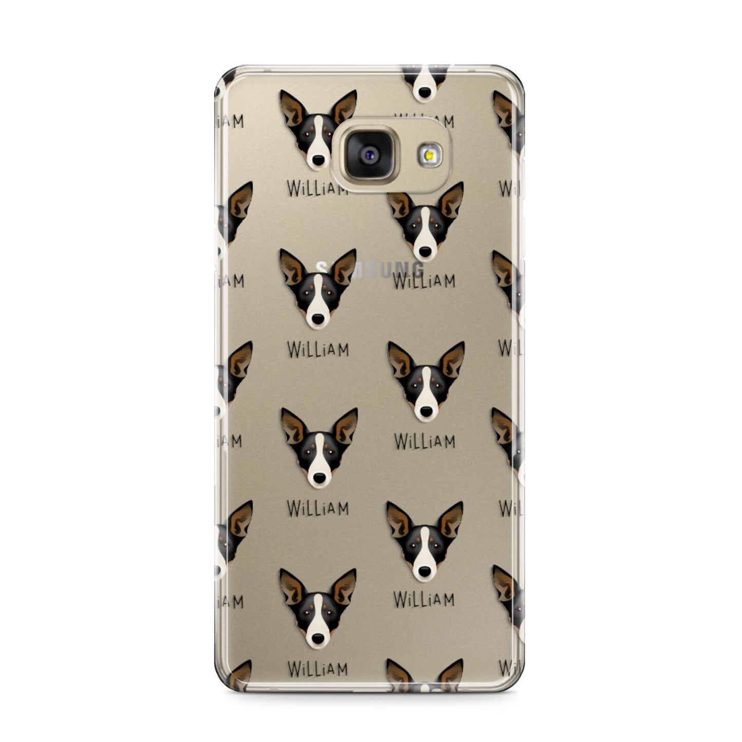 Lancashire Heeler Icon with Name Samsung Galaxy A9 2016 Case on gold phone