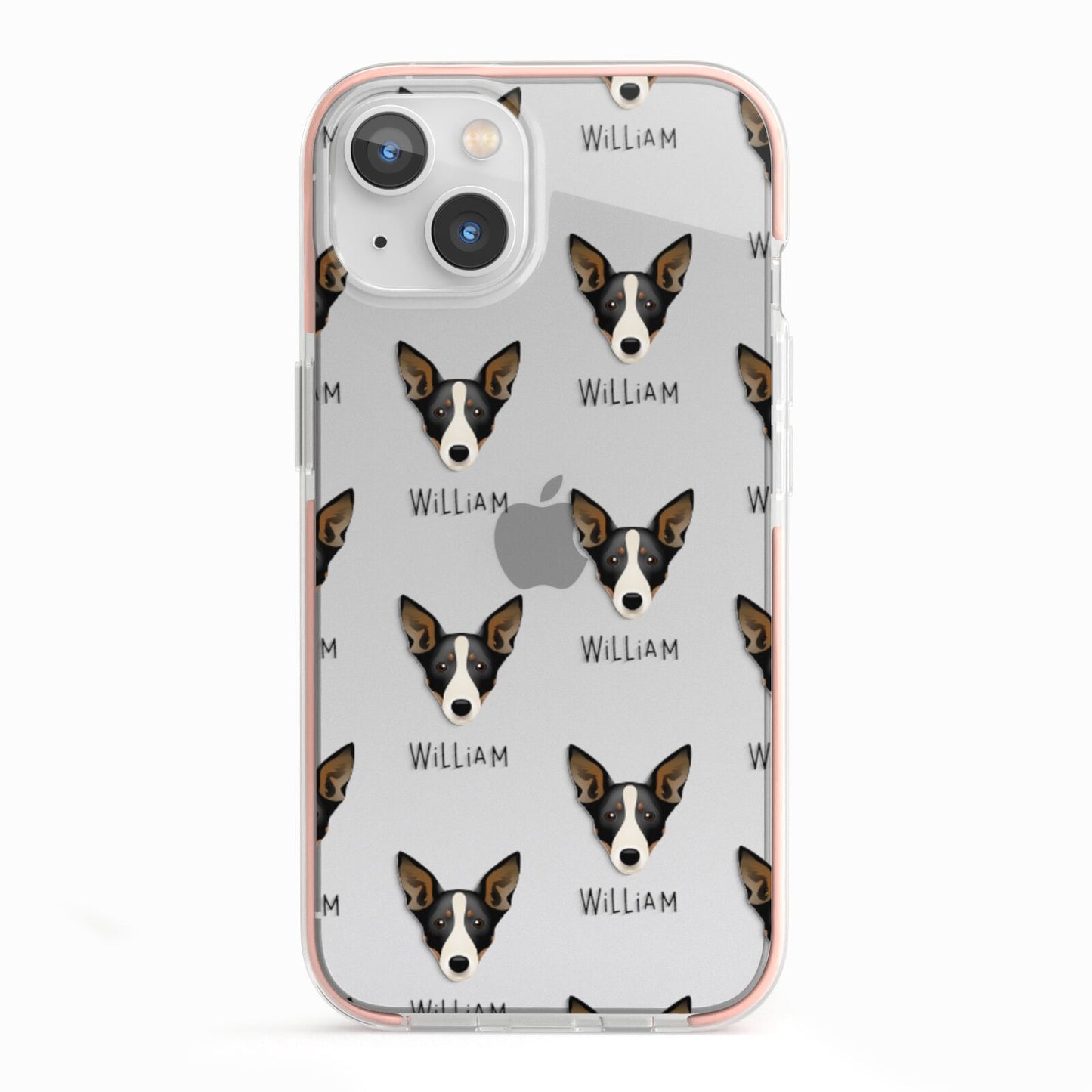 Lancashire Heeler Icon with Name iPhone 13 TPU Impact Case with Pink Edges