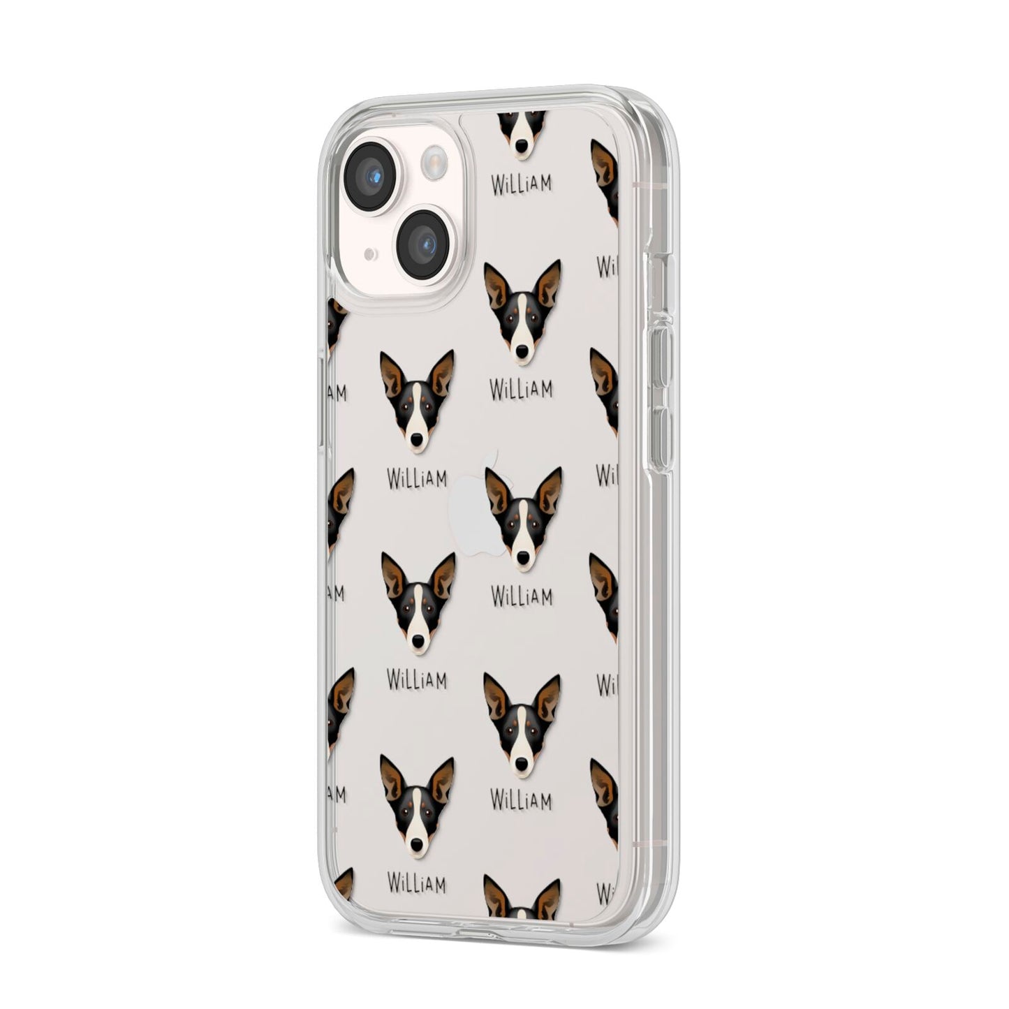 Lancashire Heeler Icon with Name iPhone 14 Clear Tough Case Starlight Angled Image