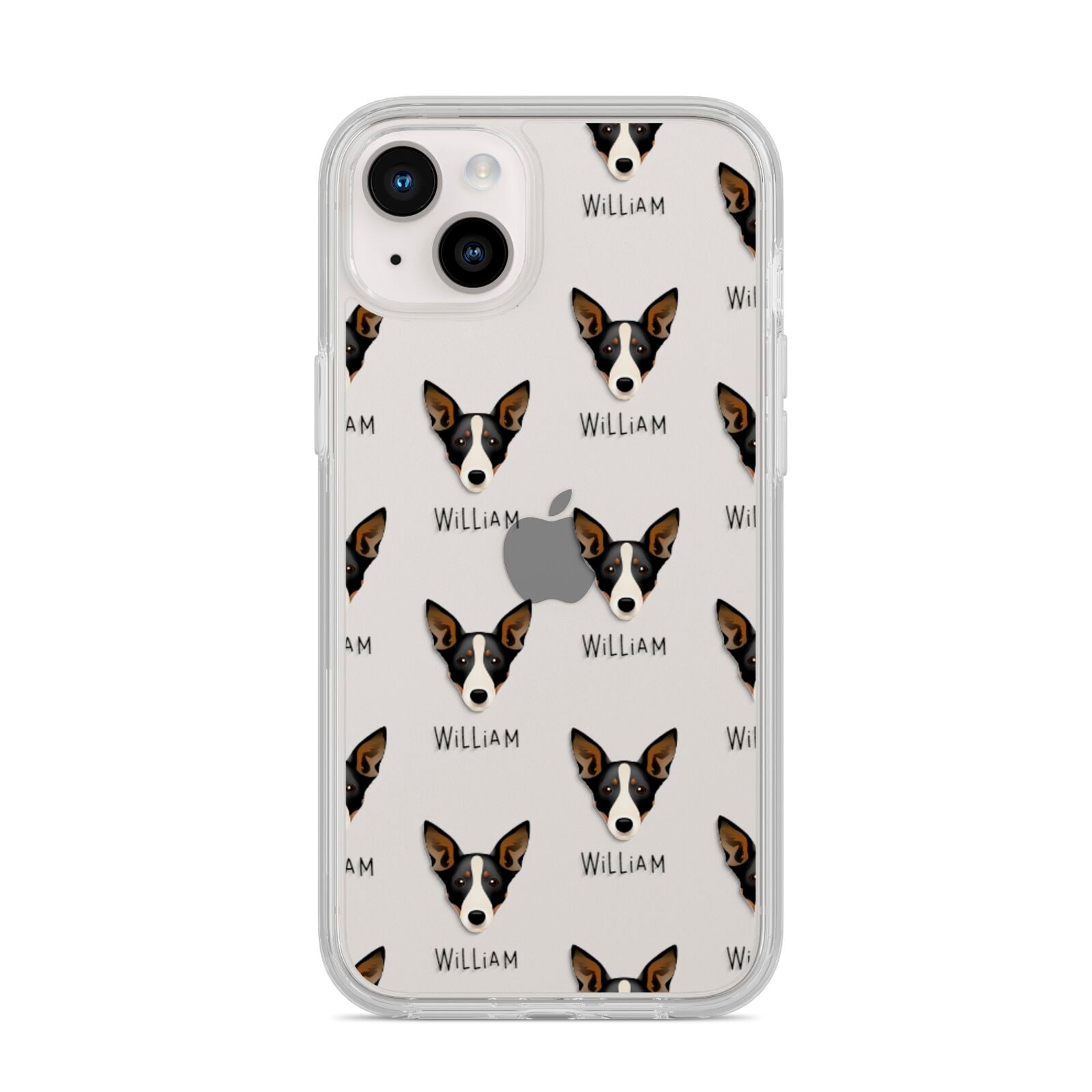 Lancashire Heeler Icon with Name iPhone 14 Plus Clear Tough Case Starlight