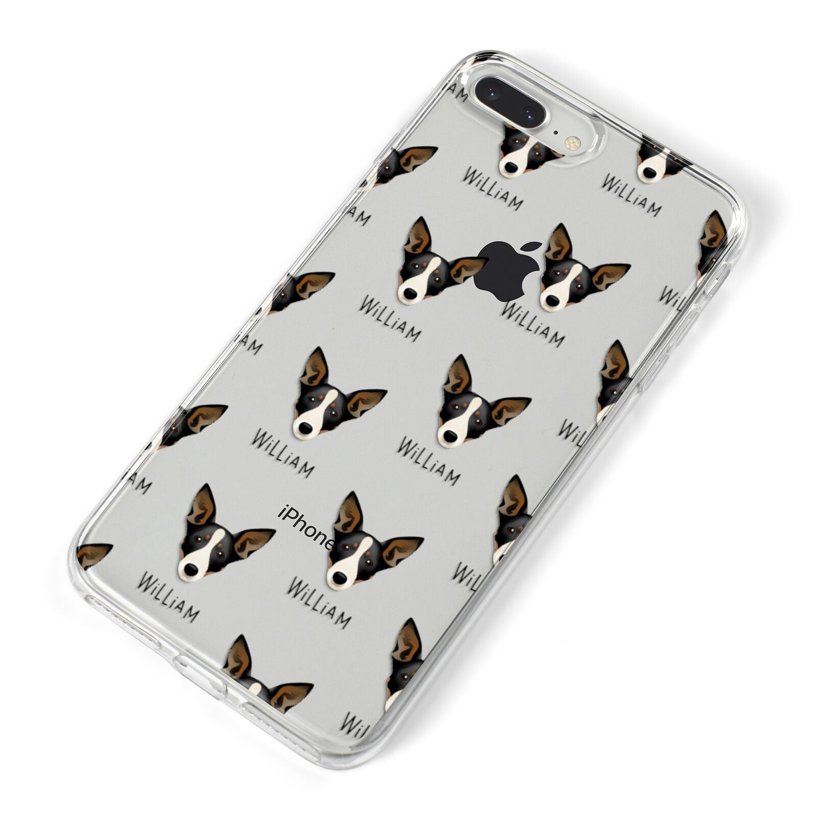 Lancashire Heeler Icon with Name iPhone 8 Plus Bumper Case on Silver iPhone Alternative Image