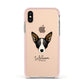 Lancashire Heeler Personalised Apple iPhone Xs Impact Case Pink Edge on Gold Phone