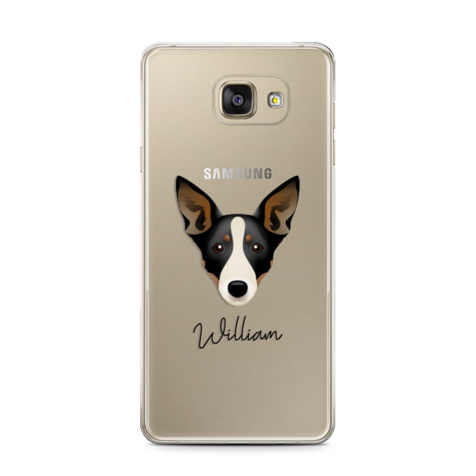 Lancashire Heeler Personalised Samsung Galaxy A7 2016 Case on gold phone