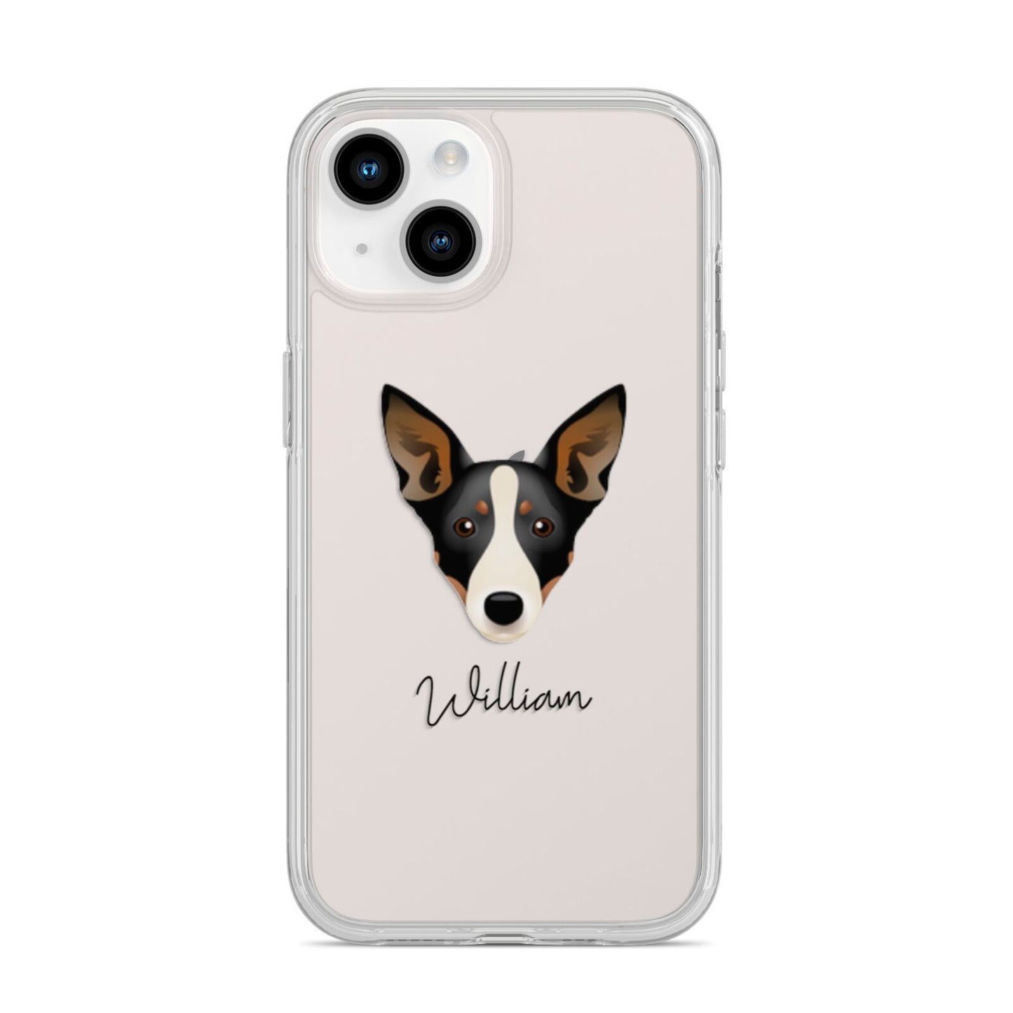 Lancashire Heeler Personalised iPhone 14 Clear Tough Case Starlight