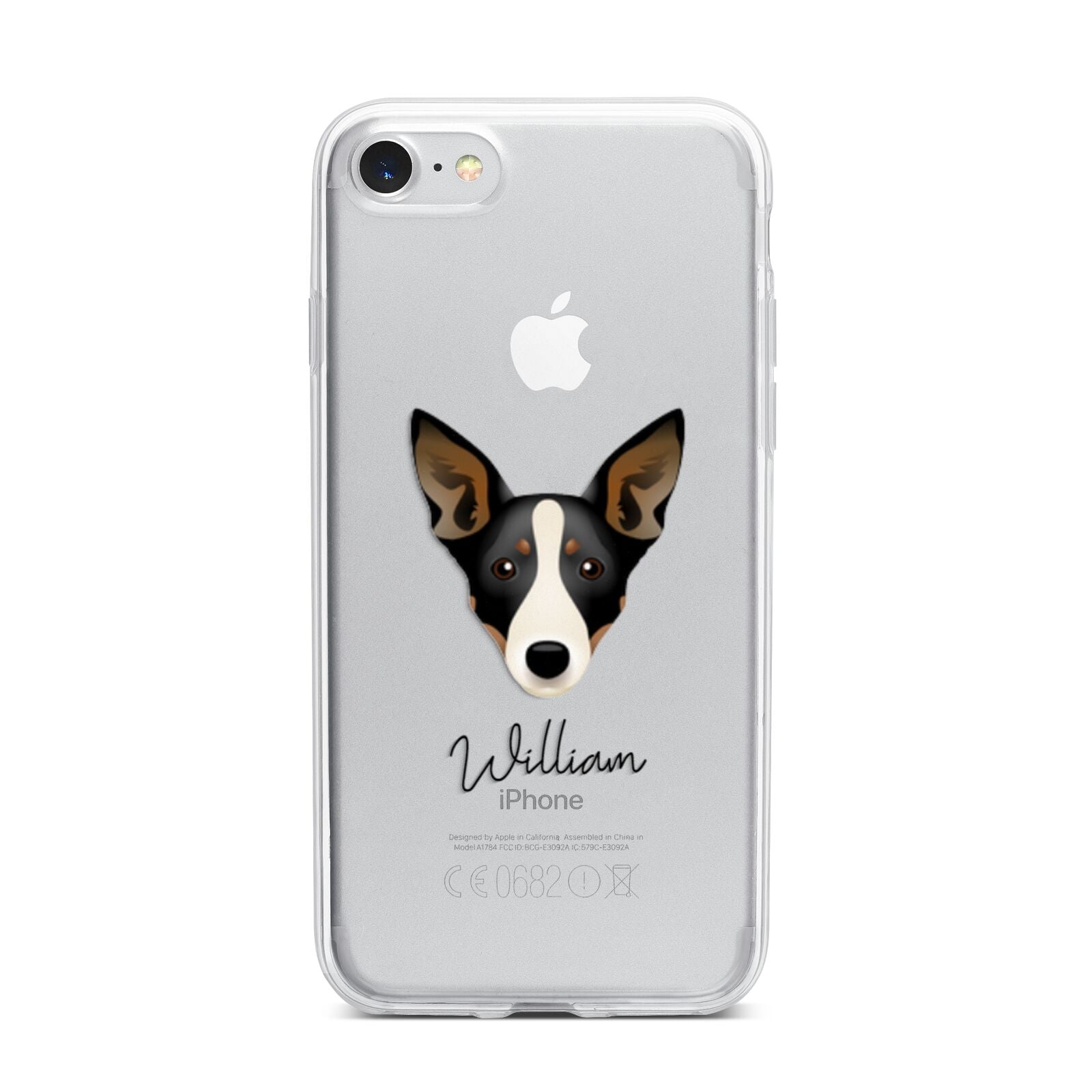 Lancashire Heeler Personalised iPhone 7 Bumper Case on Silver iPhone