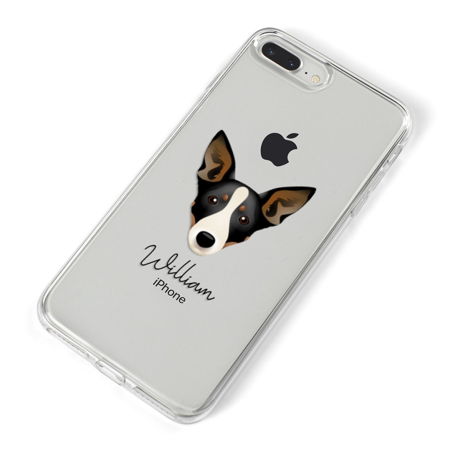Lancashire Heeler Personalised iPhone 8 Plus Bumper Case on Silver iPhone Alternative Image
