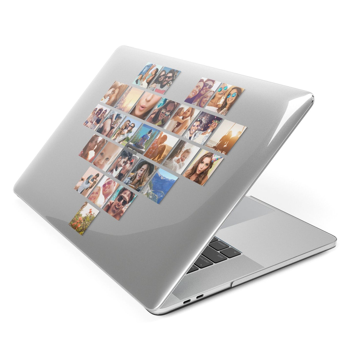 Large Heart Photo Montage Upload Apple MacBook Case Side View