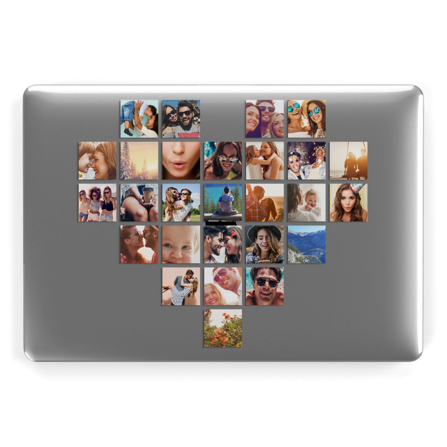 Large Heart Photo Montage Upload Apple MacBook Case