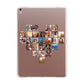 Large Heart Photo Montage Upload Apple iPad Rose Gold Case