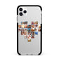 Large Heart Photo Montage Upload Apple iPhone 11 Pro Max in Silver with Black Impact Case