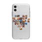 Large Heart Photo Montage Upload Apple iPhone 11 in White with Bumper Case
