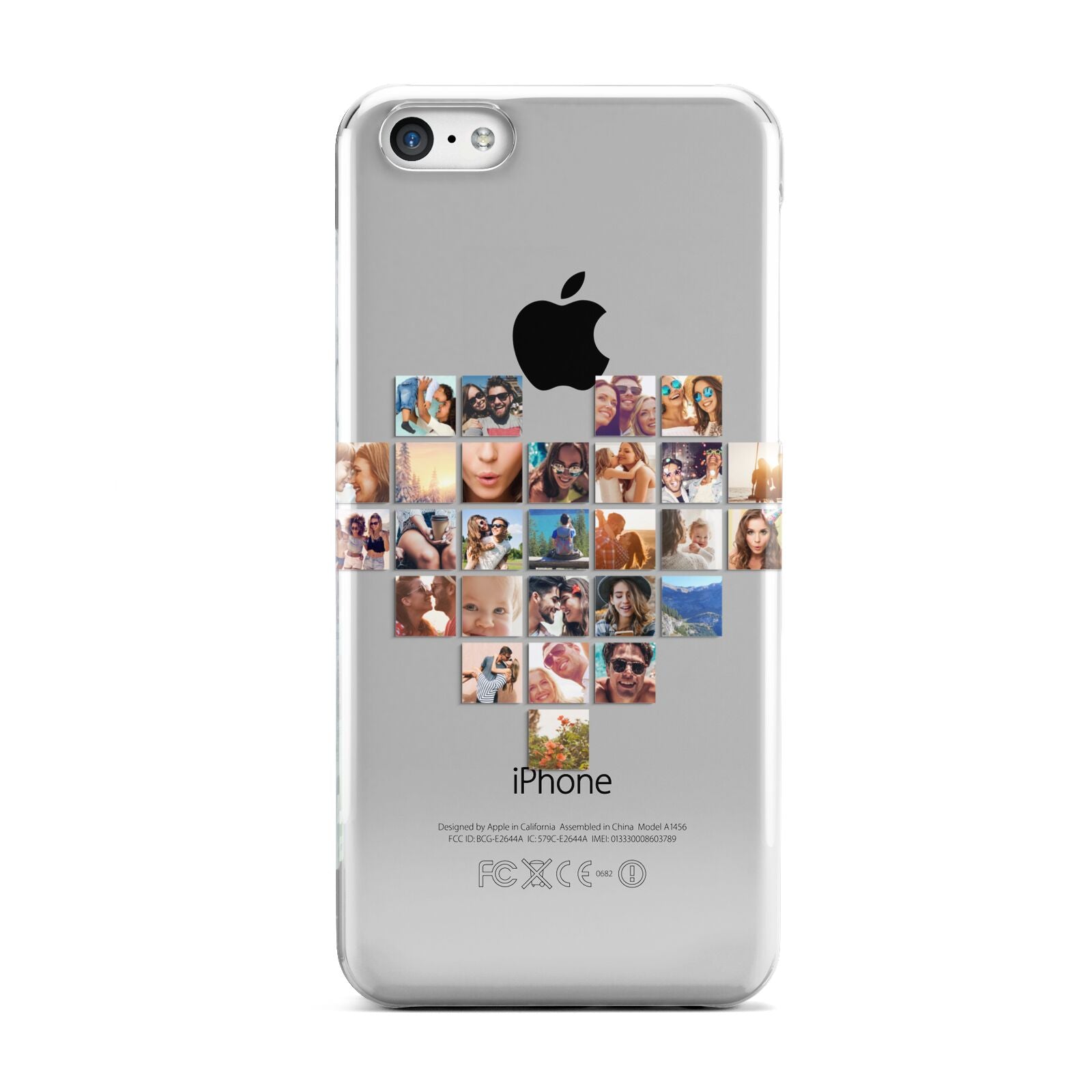 Large Heart Photo Montage Upload Apple iPhone 5c Case