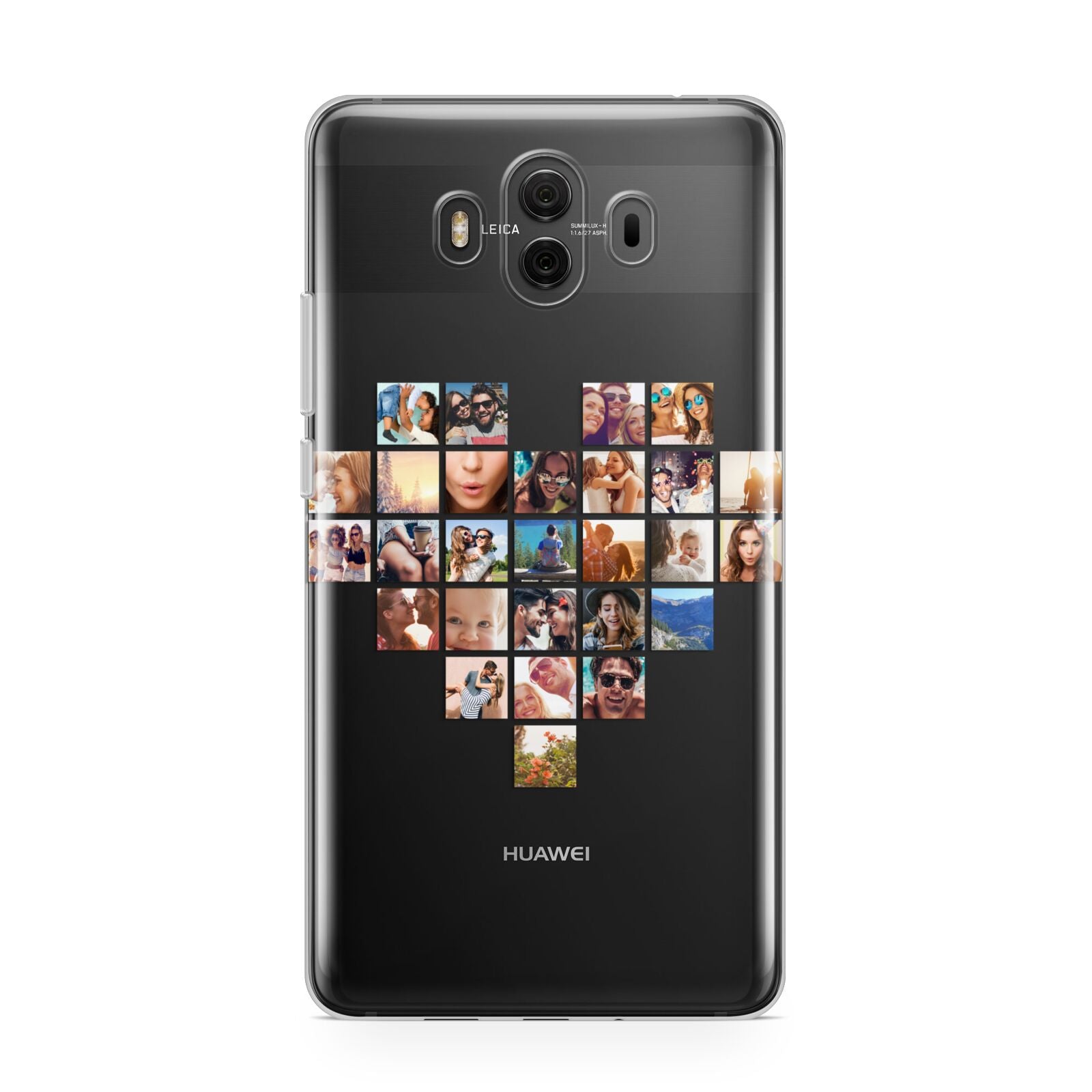 Large Heart Photo Montage Upload Huawei Mate 10 Protective Phone Case
