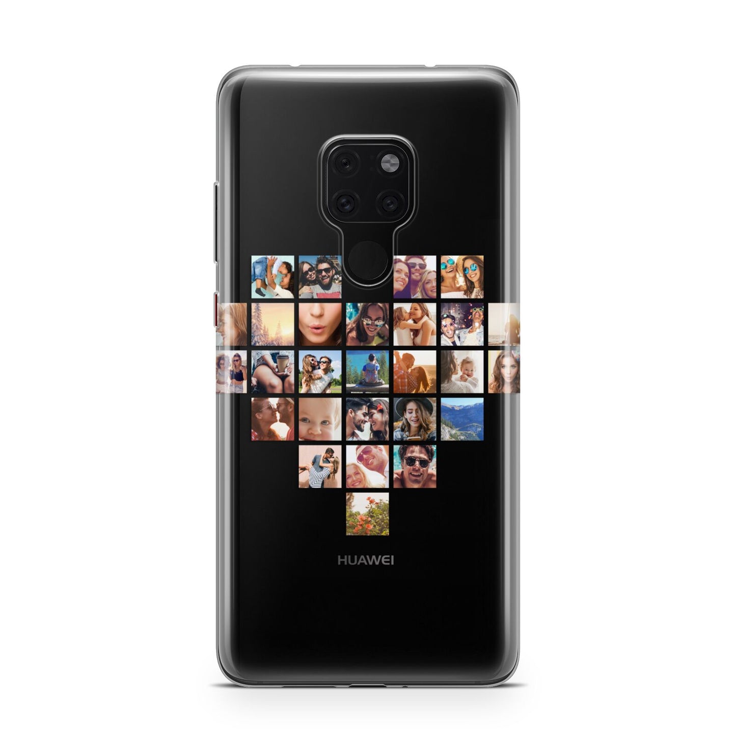 Large Heart Photo Montage Upload Huawei Mate 20 Phone Case
