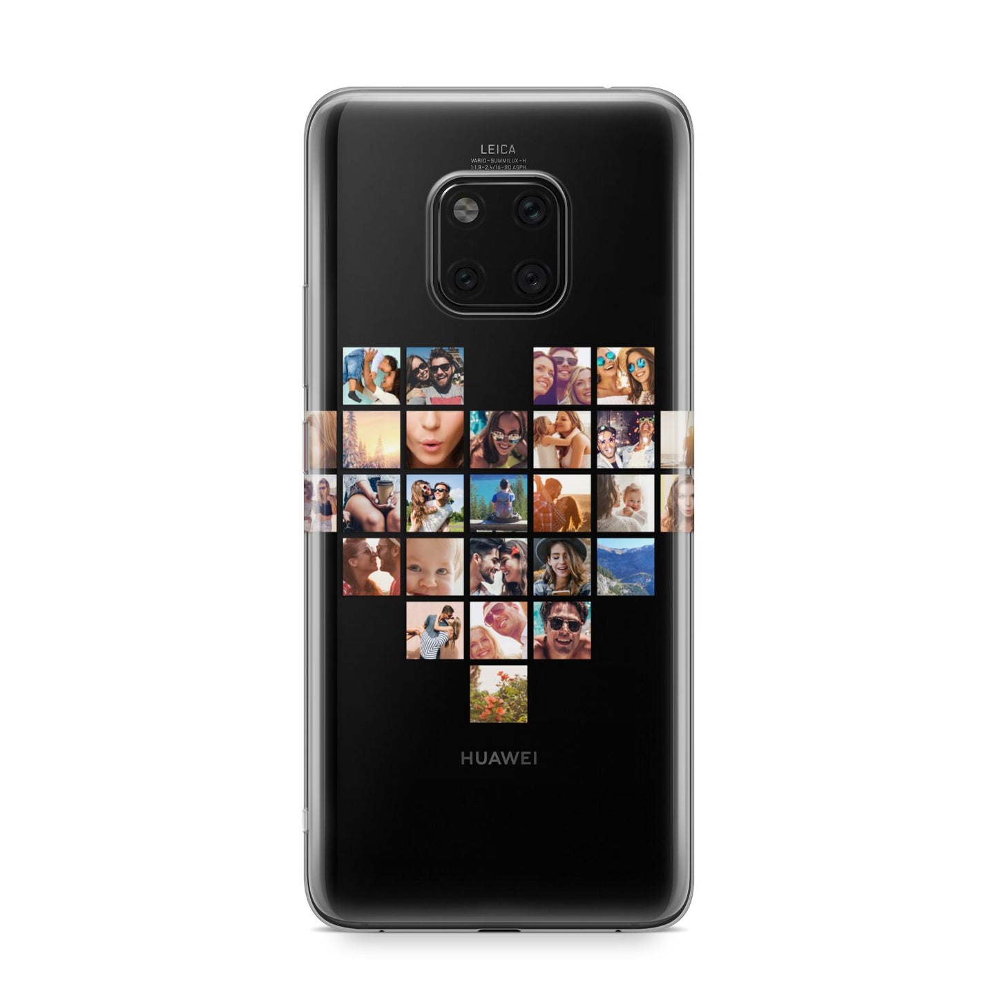 Large Heart Photo Montage Upload Huawei Mate 20 Pro Phone Case