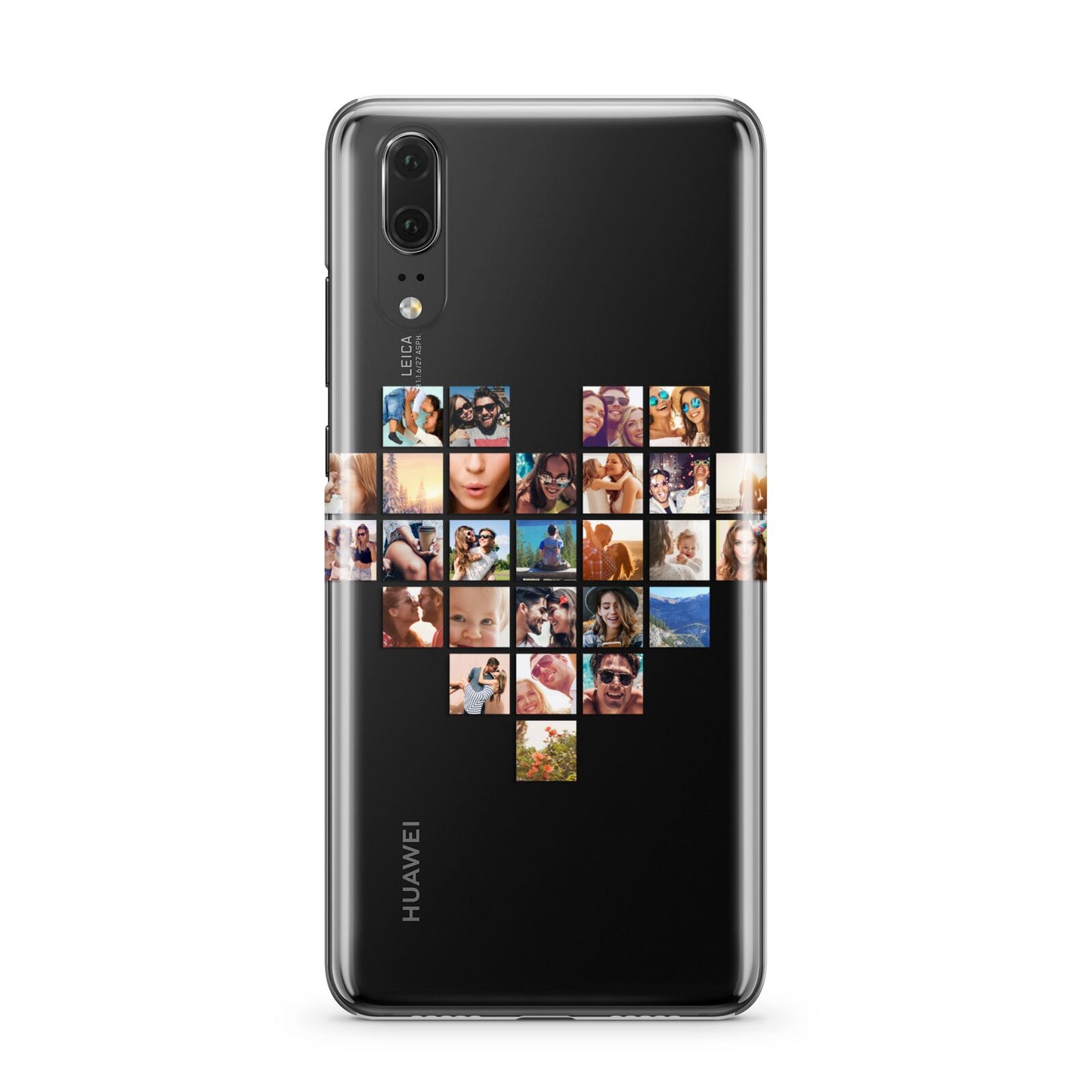 Large Heart Photo Montage Upload Huawei P20 Phone Case