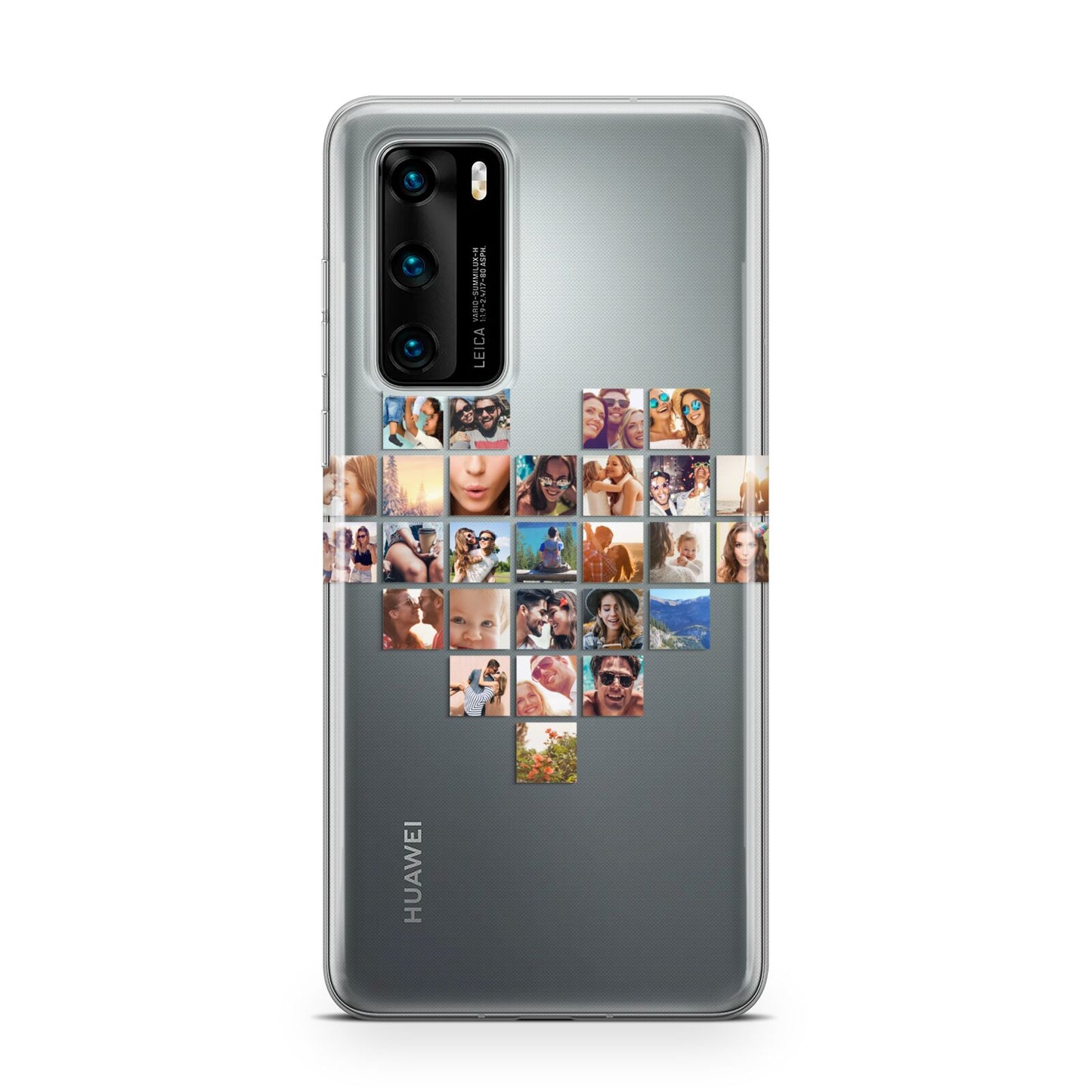 Large Heart Photo Montage Upload Huawei P40 Phone Case