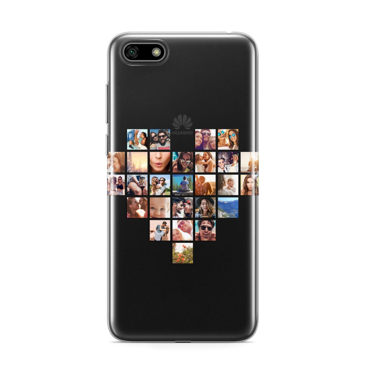 Large Heart Photo Montage Upload Huawei Y5 Prime 2018 Phone Case