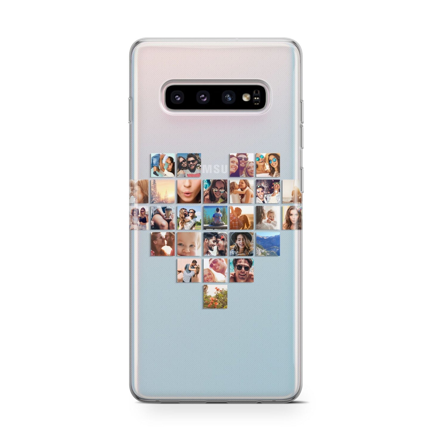 Large Heart Photo Montage Upload Protective Samsung Galaxy Case