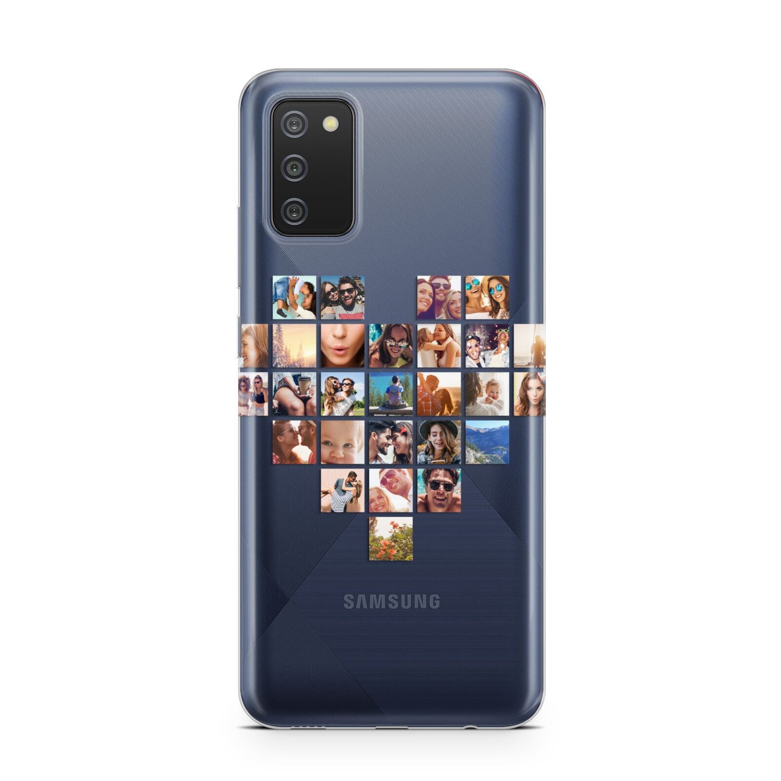 Large Heart Photo Montage Upload Samsung A02s Case