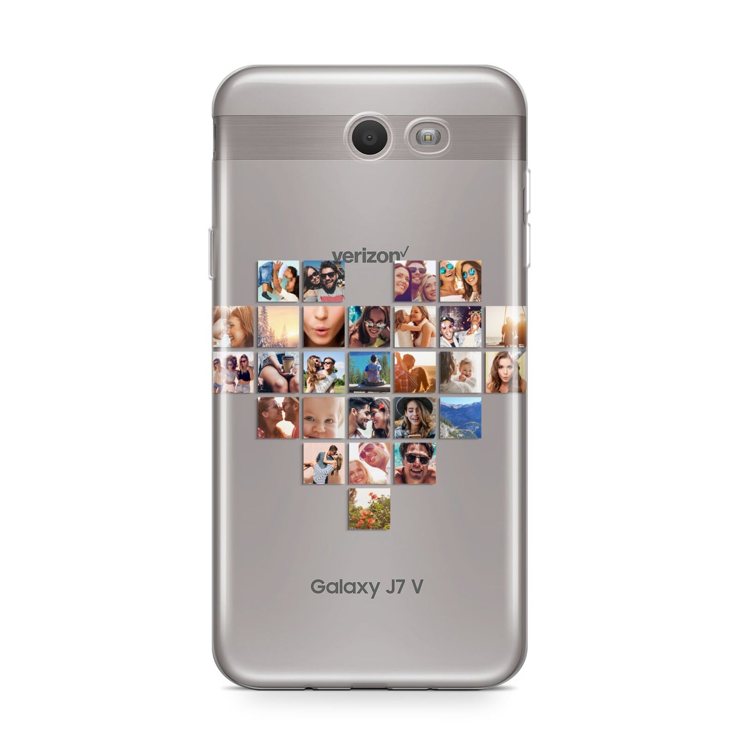 Large Heart Photo Montage Upload Samsung Galaxy J7 2017 Case