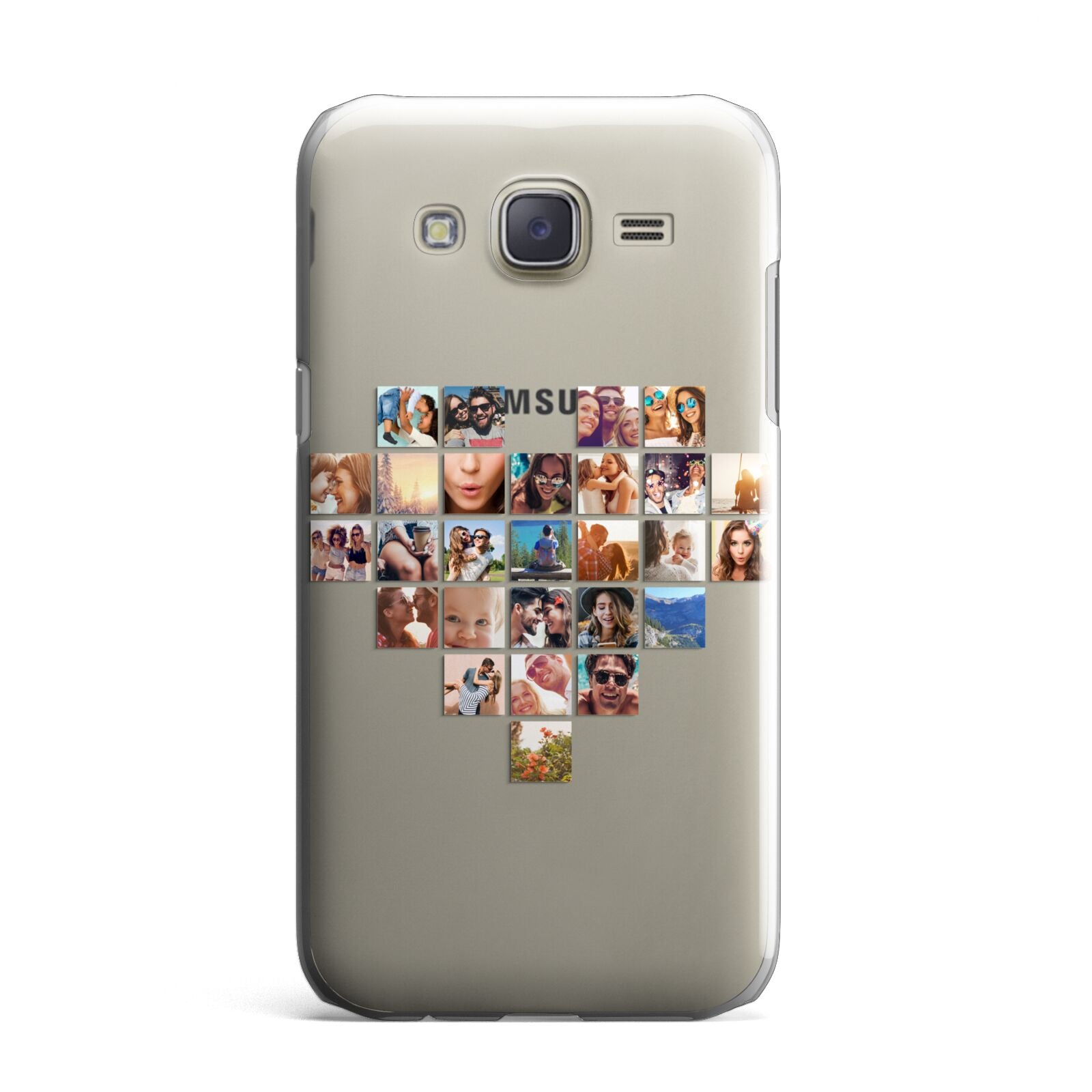Large Heart Photo Montage Upload Samsung Galaxy J7 Case