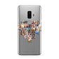 Large Heart Photo Montage Upload Samsung Galaxy S9 Plus Case on Silver phone