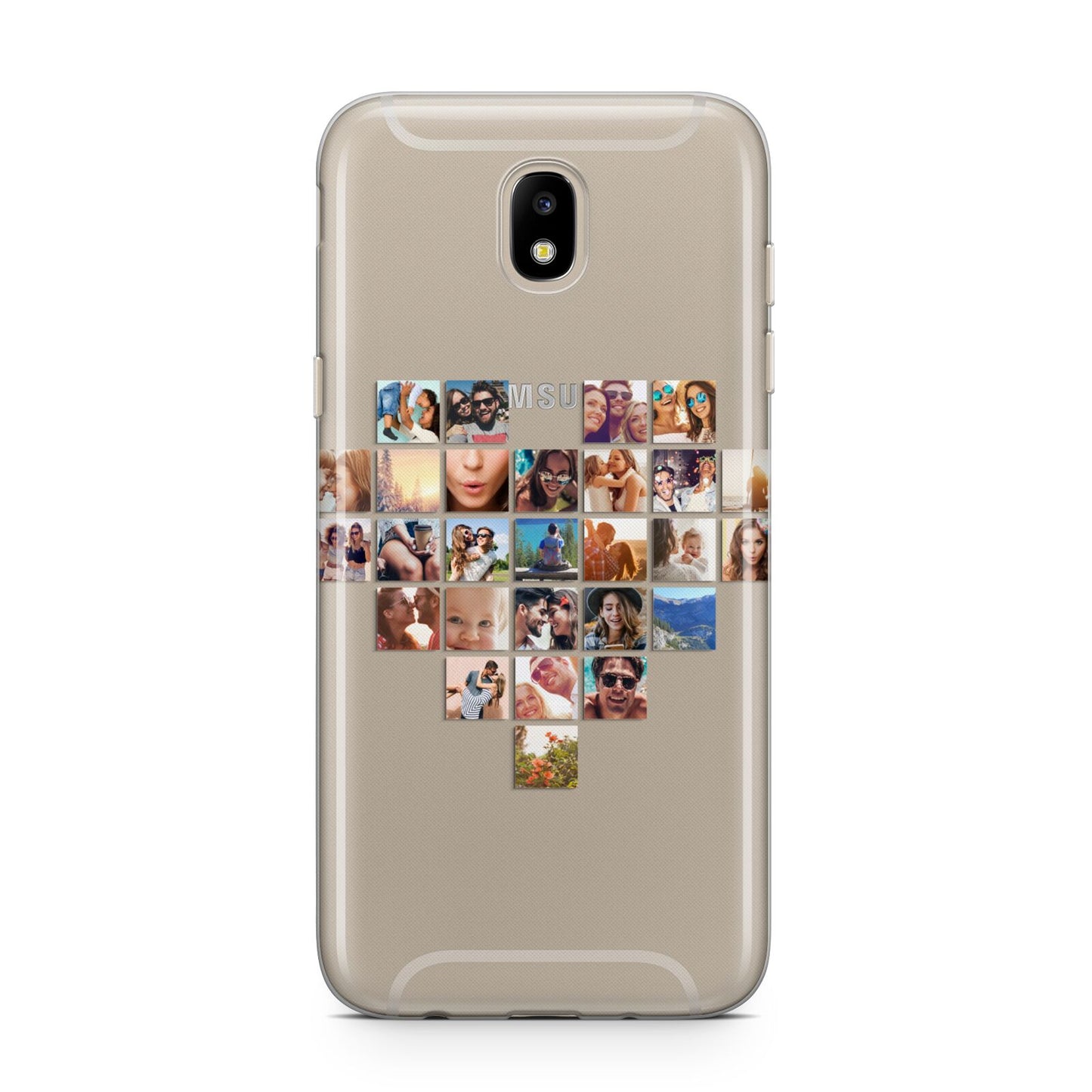 Large Heart Photo Montage Upload Samsung J5 2017 Case