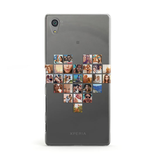 Large Heart Photo Montage Upload Sony Xperia Case