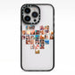 Large Heart Photo Montage Upload iPhone 13 Pro Black Impact Case on Silver phone