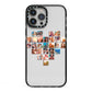 Large Heart Photo Montage Upload iPhone 13 Pro Max Black Impact Case on Silver phone
