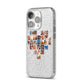 Large Heart Photo Montage Upload iPhone 14 Pro Glitter Tough Case Silver Angled Image