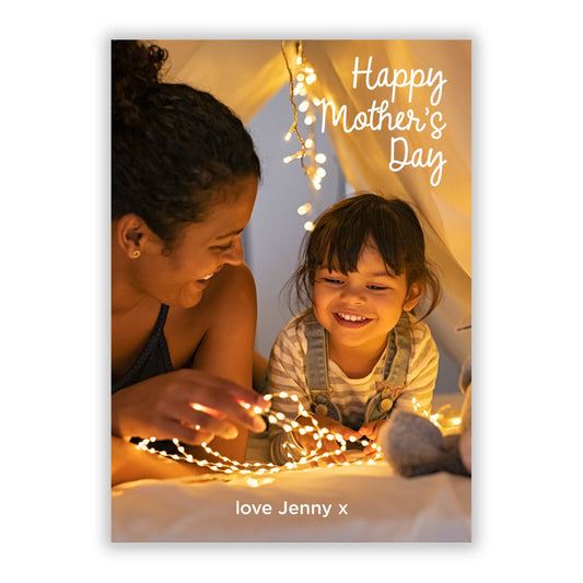Large Mothers Day Photo with Name A5 Flat Greetings Card