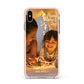 Large Mothers Day Photo with Name Apple iPhone Xs Max Impact Case Pink Edge on Gold Phone