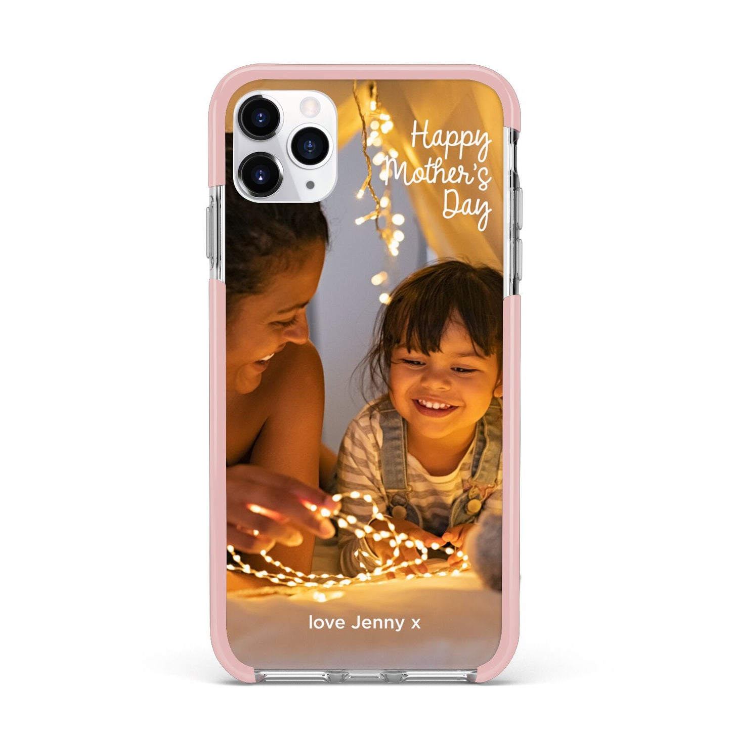 Large Mothers Day Photo with Name iPhone 11 Pro Max Impact Pink Edge Case