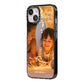 Large Mothers Day Photo with Name iPhone 14 Black Impact Case Side Angle on Silver phone