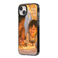 Large Mothers Day Photo with Name iPhone 14 Plus Black Impact Case Side Angle on Silver phone