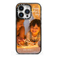 Large Mothers Day Photo with Name iPhone 14 Pro Black Impact Case on Silver phone