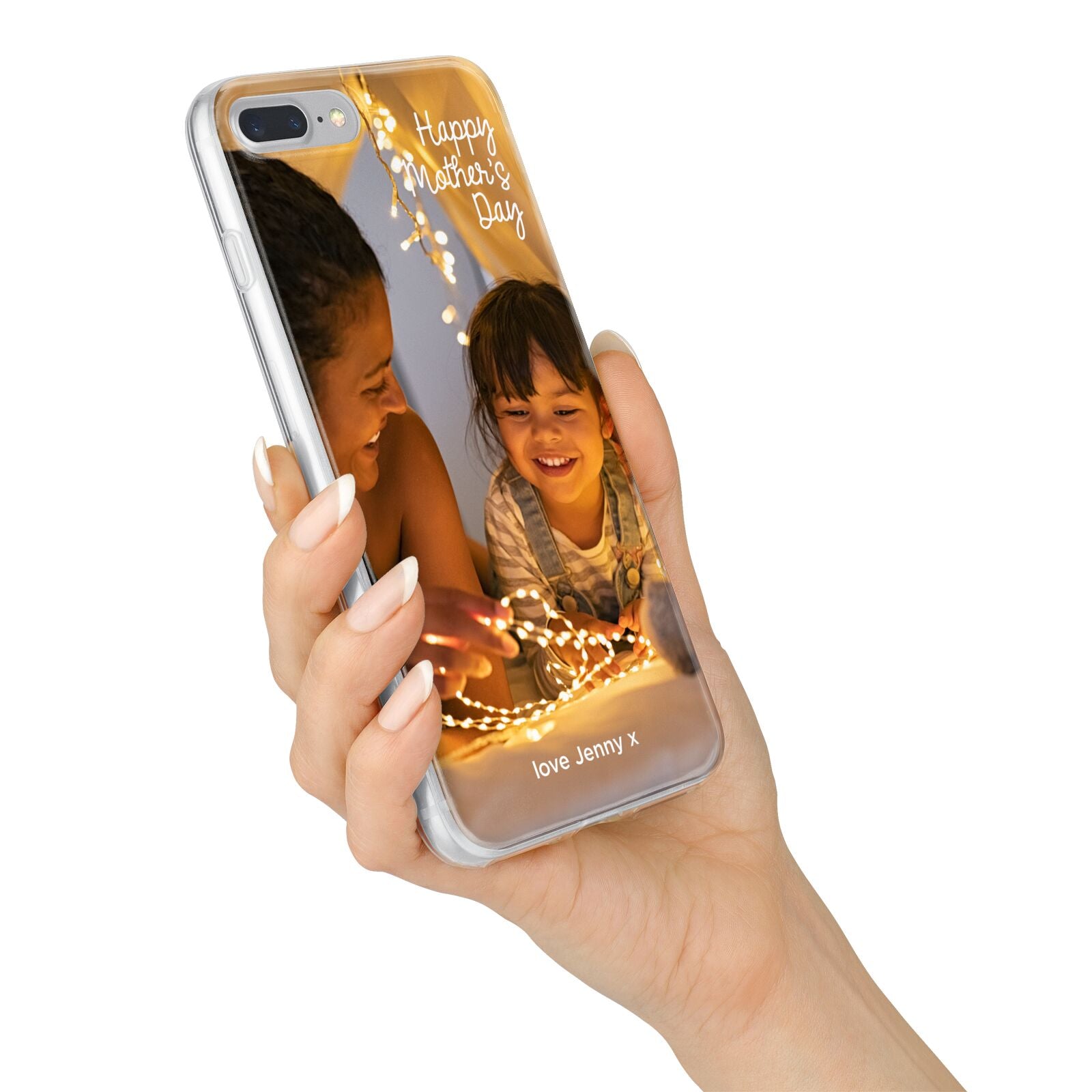 Large Mothers Day Photo with Name iPhone 7 Plus Bumper Case on Silver iPhone Alternative Image