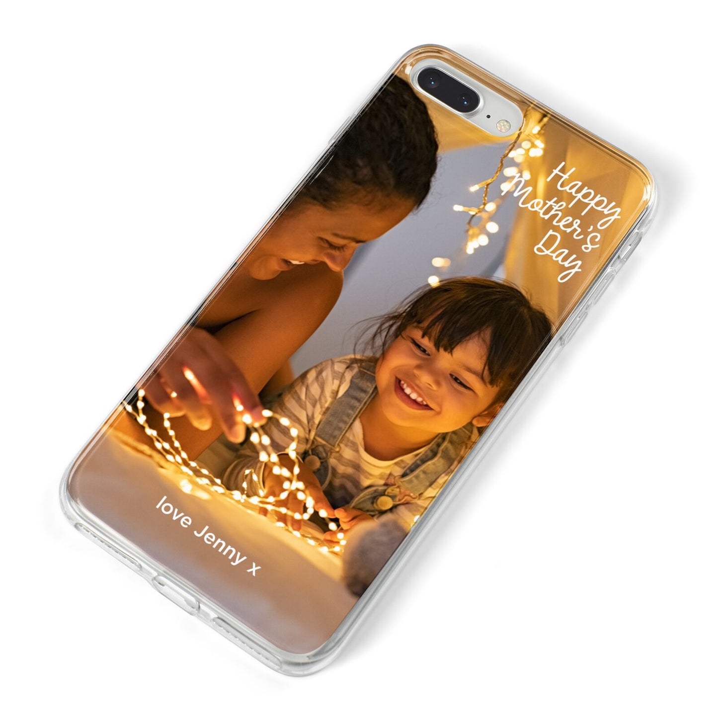 Large Mothers Day Photo with Name iPhone 8 Plus Bumper Case on Silver iPhone Alternative Image