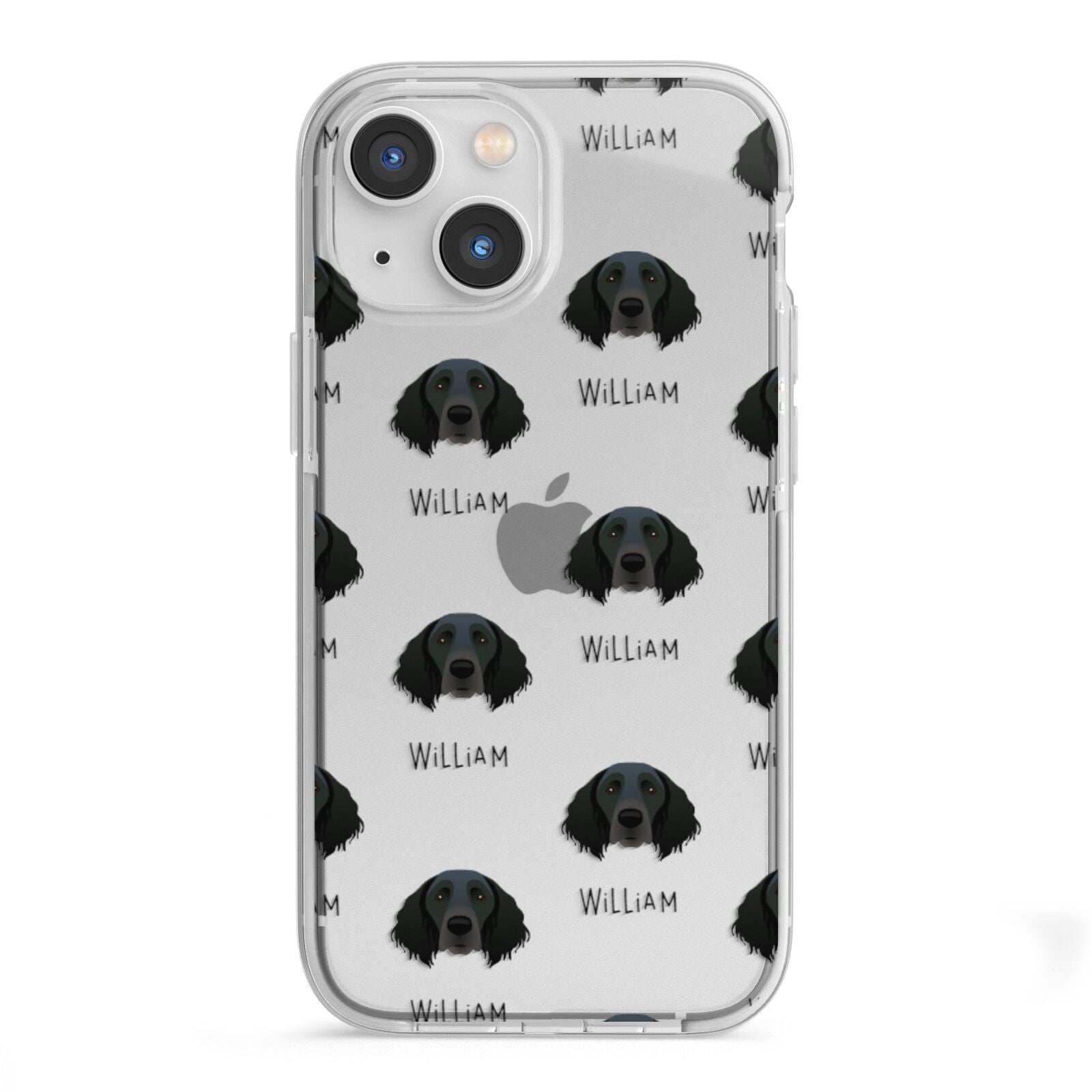 Large Munsterlander Icon with Name iPhone 13 Mini TPU Impact Case with White Edges