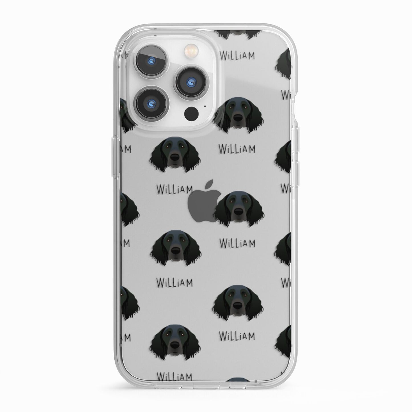 Large Munsterlander Icon with Name iPhone 13 Pro TPU Impact Case with White Edges