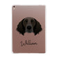 Large Munsterlander Personalised Apple iPad Rose Gold Case
