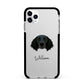 Large Munsterlander Personalised Apple iPhone 11 Pro Max in Silver with Black Impact Case