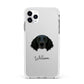 Large Munsterlander Personalised Apple iPhone 11 Pro Max in Silver with White Impact Case