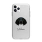 Large Munsterlander Personalised Apple iPhone 11 Pro in Silver with Bumper Case